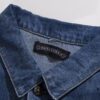 6931a3e2ccd8ab3d7af98231 Chrome Hearts Couple's Heavy Washed Denim Jacket with Leather Back Panel and Full Logo Design