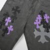6931a3e5ccd8ab3d7af98265 Chrome Hearts Official Exclusive Graffiti Painted Purple Bull Denim Jeans