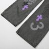 6931a3e5ccd8ab3d7af98267 Chrome Hearts Official Exclusive Graffiti Painted Purple Bull Denim Jeans