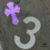 6931a3e5ccd8ab3d7af9826f Chrome Hearts Official Exclusive Graffiti Painted Purple Bull Denim Jeans