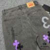 6931a3e5ccd8ab3d7af98270 Chrome Hearts Official Exclusive Graffiti Painted Purple Bull Denim Jeans
