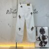 6931a3e6ccd8ab3d7af9827c Chrome Hearts & CH Mattyboy Graffiti Painted Leopard Print Jeans