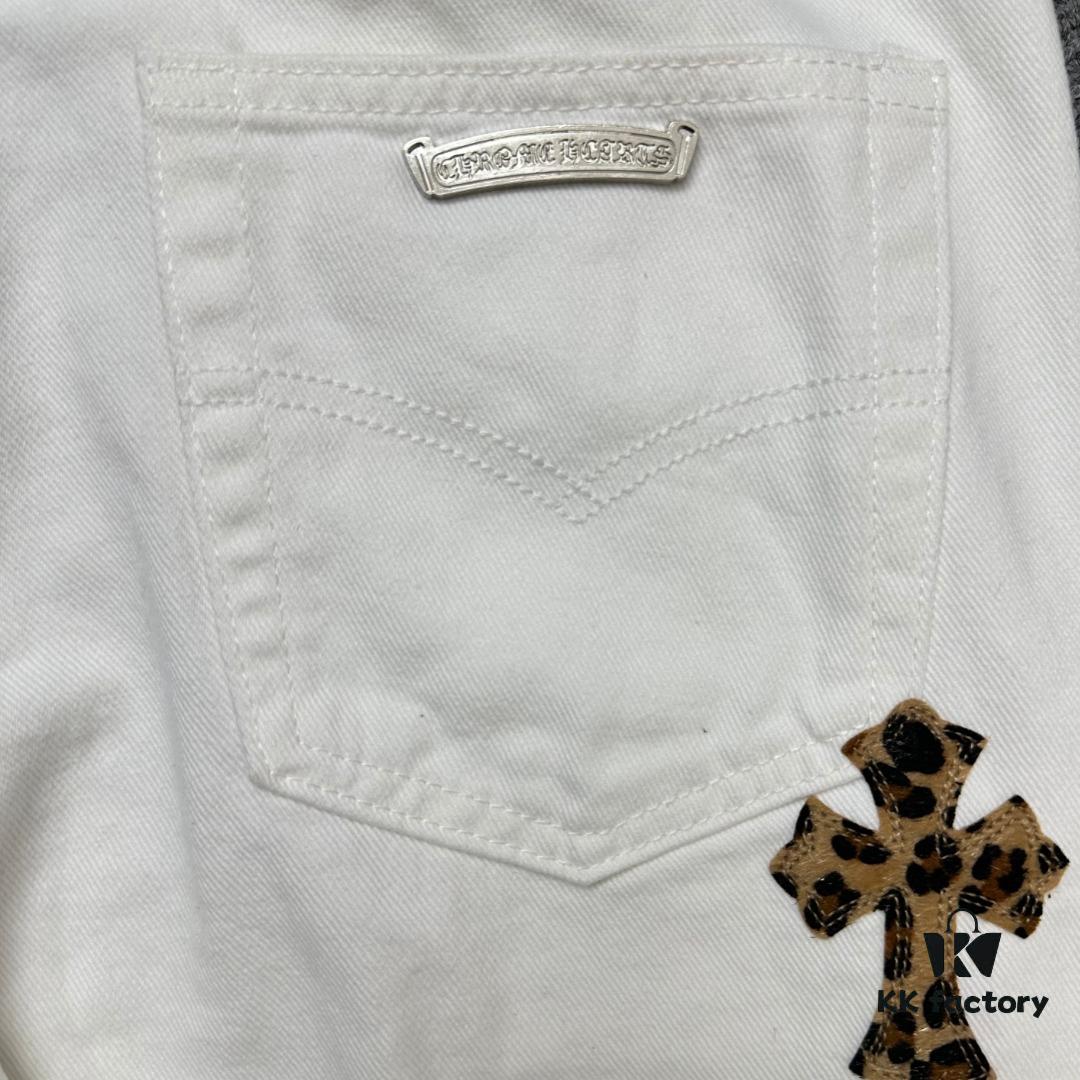 6931a3e6ccd8ab3d7af9827f Chrome Hearts & CH Mattyboy Graffiti Painted Leopard Print Jeans