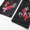 6931a3e7ccd8ab3d7af9828b Chrome Hearts & Cult King Patchwork Leather Skull Face Smiley Black Denim Jeans