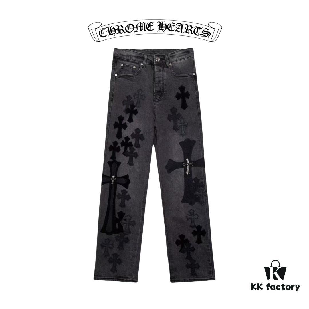 6931a3e8ccd8ab3d7af982a8 Chrome Hearts & CH Metal Cross New Style Premium Bull Denim Jeans