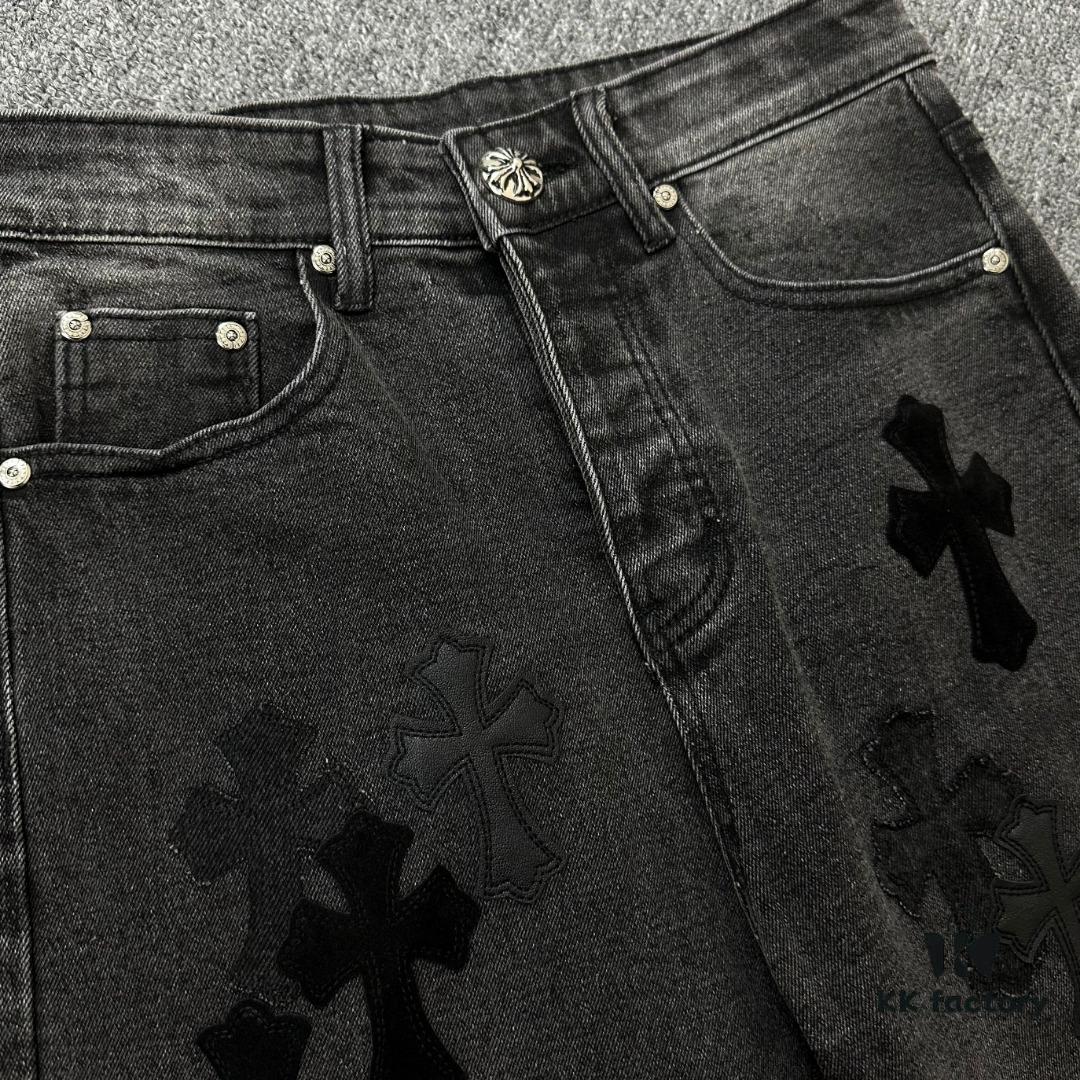 6931a3e9ccd8ab3d7af982b3 Chrome Hearts & CH Metal Cross New King Cow Denim Jeans