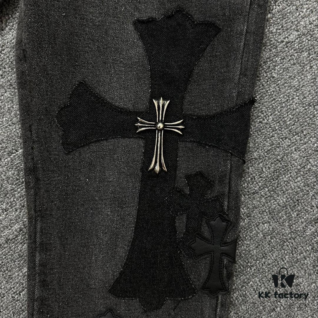6931a3e9ccd8ab3d7af982b7 Chrome Hearts & CH Metal Cross New King Cow Denim Jeans