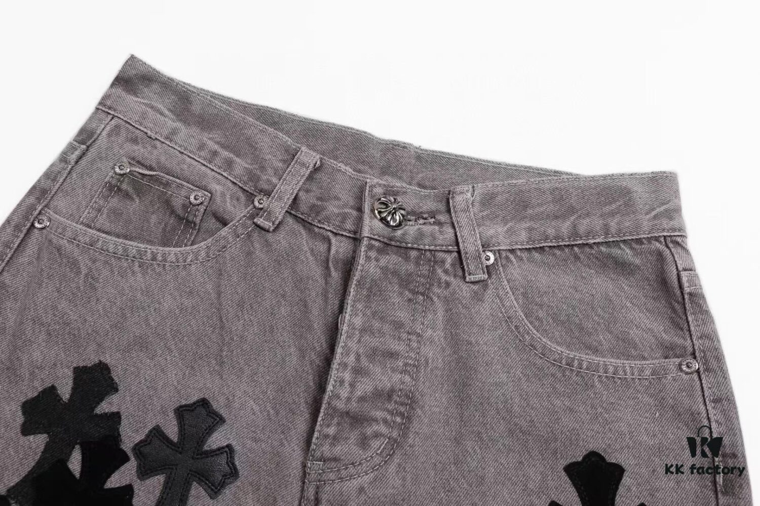 6931a3e9ccd8ab3d7af982bc Chrome Hearts & CH Metal Cross New Style Premium Bull Denim Jeans