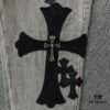 Chrome Hearts & CH Metal Cross New King Cow Denim Jeans