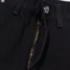 6931a3ebccd8ab3d7af982cf Chrome Hearts CH Cross Embellished Patchwork Leather Logging Jeans