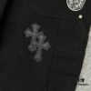 6931a3ebccd8ab3d7af982db Chrome Hearts CH Cross Embellished Patchwork Leather Logging Jeans