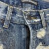Chrome Hearts & Klutch CH Blue Washed Destroyed Patch Denim Jeans