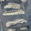 Chrome Hearts & Klutch CH Blue Washed Destroyed Patch Denim Jeans