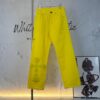 6931a3edccd8ab3d7af982f7 Chrome Hearts CH New York Limited Edition Yellow Dopamine Denim Jeans Unisex Streetwear