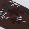 Chroe Hets CH Cross Brown Patchwork Leather White Leopard Print Applique Denim Pants KL013