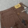 Chroe Hets CH Crocodile Leather Patch Cross White Leopard Print Denim Pants KL013