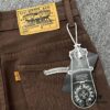 Chroe Hets CH Crocodile Leather Patch Cross White Leopard Print Denim Pants KL013