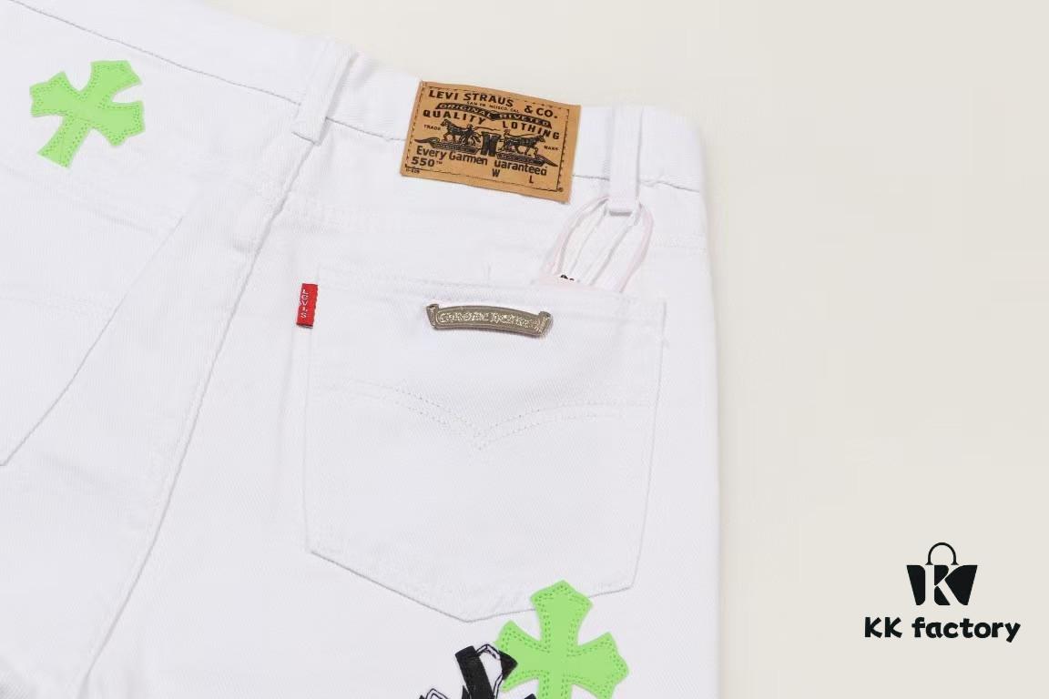 Chrome Hearts & Cult Heart 24SS London Limited Edition Green Horsehair Denim Jeans - Style #Y020