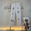 6931a3efccd8ab3d7af98328 Chrome Hearts & Croce 24SS London Limited Horse Hair Green Denim Pants - #Y020