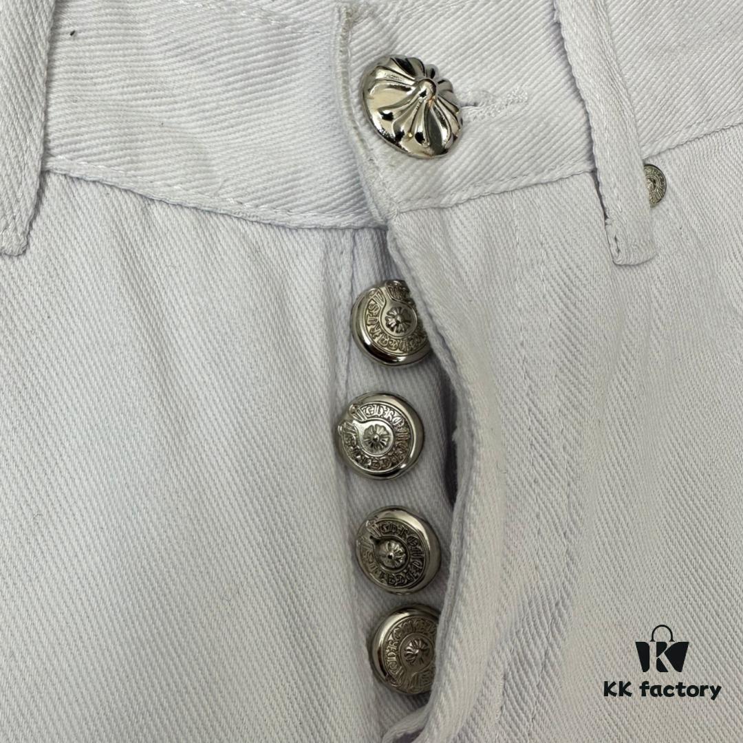 6931a3f0ccd8ab3d7af9832f Chrome Hearts & Croce 24SS London Limited Horse Hair Green Denim Pants - #Y020