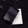 6931a3f0ccd8ab3d7af98339 Chrome Hearts White Leather Cross Patch Black Denim Shirt Jacket KL022