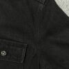 Chrome Hearts White Leather Cross Embroidered Black Denim Shirt Jacket