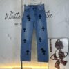6931a3f2ccd8ab3d7af9835c Chrome Hearts CH Kl005 Heavy Washed Destroyed Premium Denim Jeans in Black
