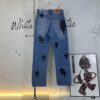 6931a3f2ccd8ab3d7af9835d Chrome Hearts CH Kl005 Heavy Washed Destroyed Premium Denim Jeans in Black