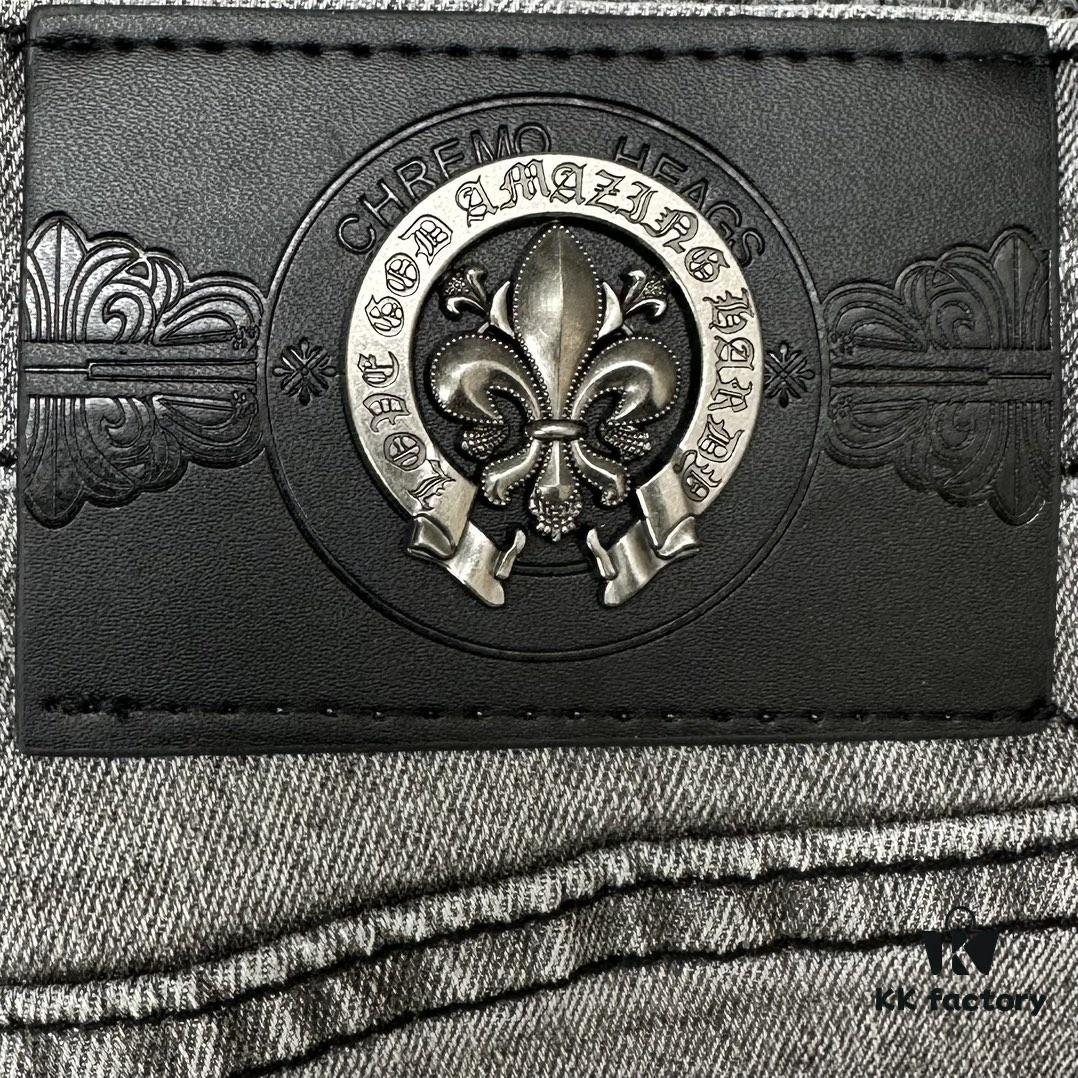 6931a3f3ccd8ab3d7af9837b Chrome Hearts | Gray High-Street Slim Fit Denim Jeans