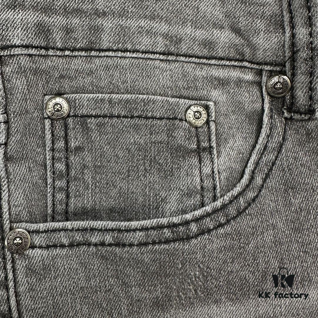 6931a3f4ccd8ab3d7af9837c Chrome Hearts | Gray High-Street Slim Fit Denim Jeans