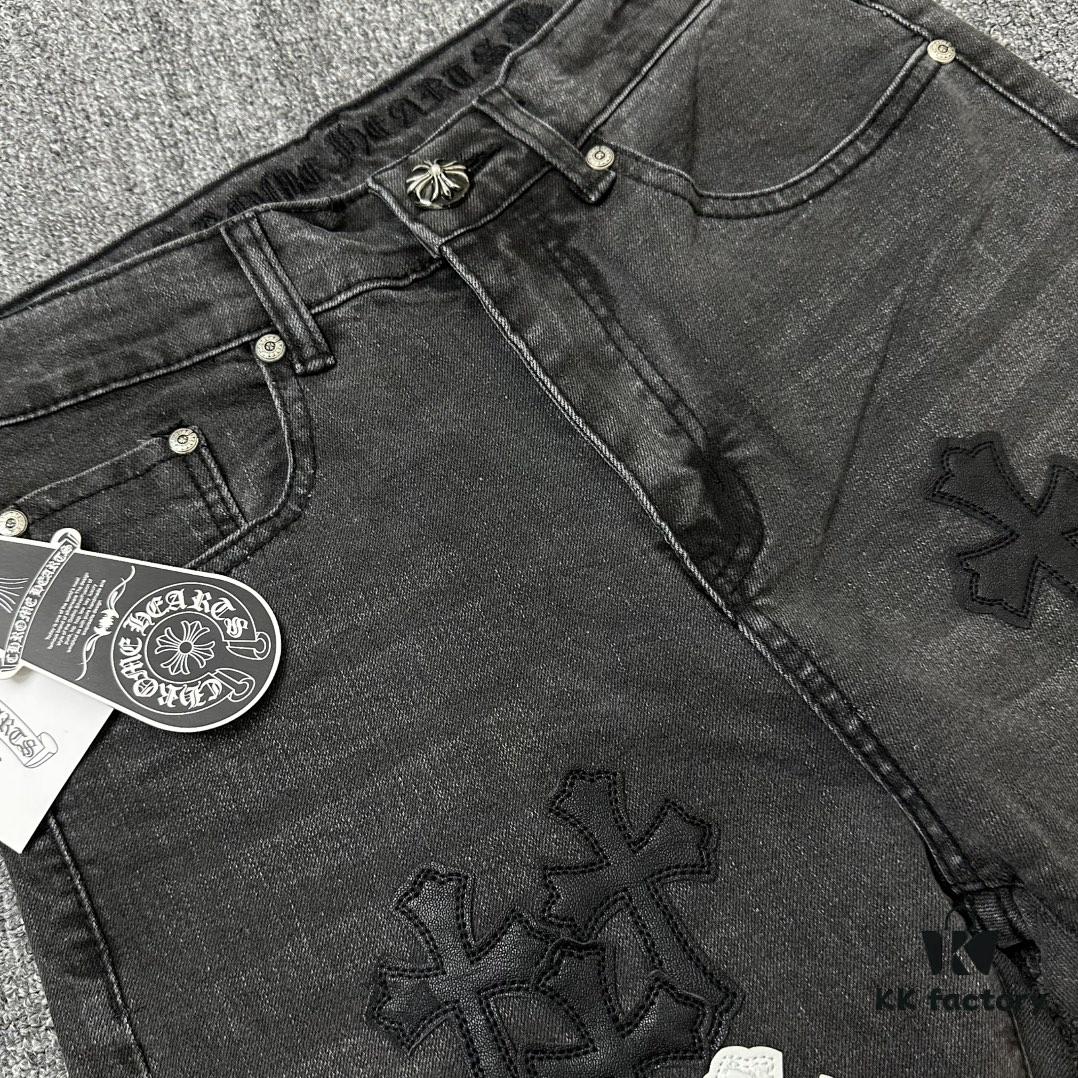 6931a3f4ccd8ab3d7af98387 Chrome Hearts|Chrome Hearts 24SS VIP Custom Black and White Patch Denim Jeans