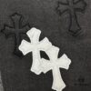 6931a3f4ccd8ab3d7af9838b Chrome Hearts|Chrome Hearts 24SS VIP Custom Black and White Patch Denim Jeans