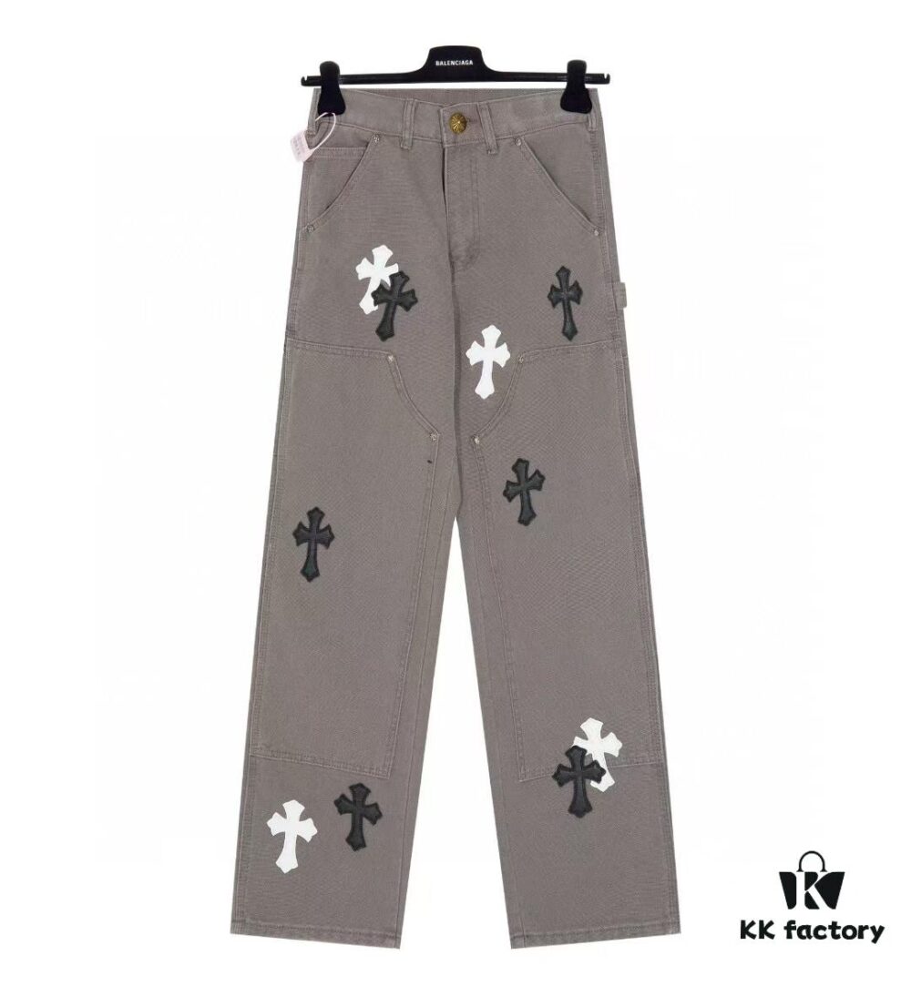 6931a3f5ccd8ab3d7af9838e Chrome Hearts Matty Boy Sex Records Patchwork Leather Cross Jeans