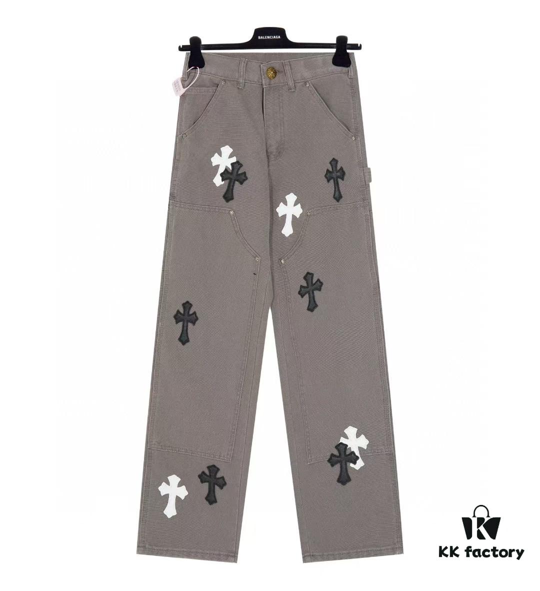 6931a3f5ccd8ab3d7af9838e Chrome Hearts Matty Boy Sex Records Patchwork Leather Cross Jeans