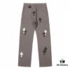 6931a3f5ccd8ab3d7af9838f Chrome Hearts Matty Boy Sex Records Patchwork Leather Cross Jeans