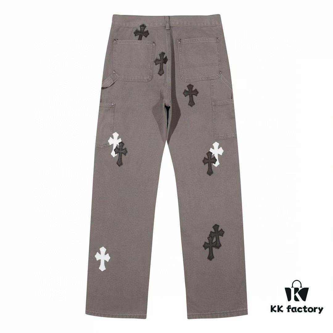 6931a3f5ccd8ab3d7af9838f Chrome Hearts Matty Boy Sex Records Patchwork Leather Cross Jeans
