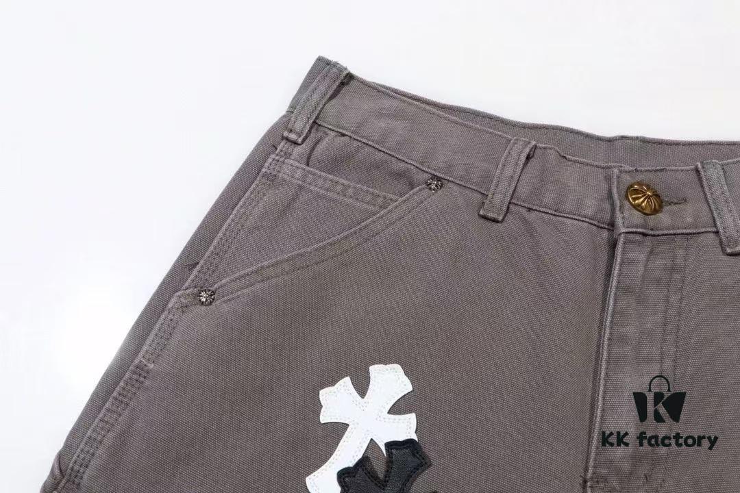 6931a3f5ccd8ab3d7af98392 Chrome Hearts Matty Boy Sex Records Patchwork Leather Cross Jeans