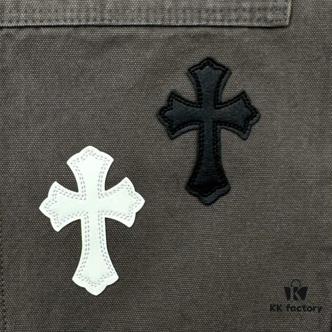 6931a3f5ccd8ab3d7af9839b Chrome Hearts Matty Boy Sex Records Patchwork Leather Cross Denim Jeans - Heavy Washed Canvas, Custom Silver Hardware, Hand-Embroidered Cross with Rare Leather Patches, High-Waist Rugged Design