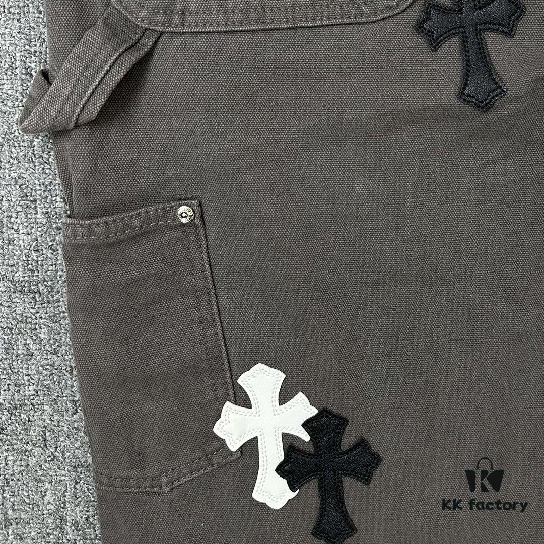 6931a3f5ccd8ab3d7af9839d Chrome Hearts Matty Boy Sex Records Patchwork Leather Cross Denim Jeans - Heavy Washed Canvas, Custom Silver Hardware, Hand-Embroidered Cross with Rare Leather Patches, High-Waist Rugged Design