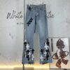 6931a3f6ccd8ab3d7af983a5 Chrome Heart | KL008 Heavy Craft Mule Hair and Patchwork Flared Denim Jeans