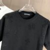 Kelo 2025 Spring Summer New Arrival Round Neck Short Sleeve T-Shirt with Laser Burnout Pattern and Full Rhinestones, 320g Heavyweight Double-Yarn Combed Cotton Fabric, Slightly Loose Unisex Fit