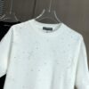 Kelo 2025 Spring Summer New Arrival Round Neck Short Sleeve T-Shirt with Laser Burnout Pattern and Full Rhinestones, 320g Heavyweight Double-Yarn Combed Cotton Fabric, Slightly Loose Unisex Fit