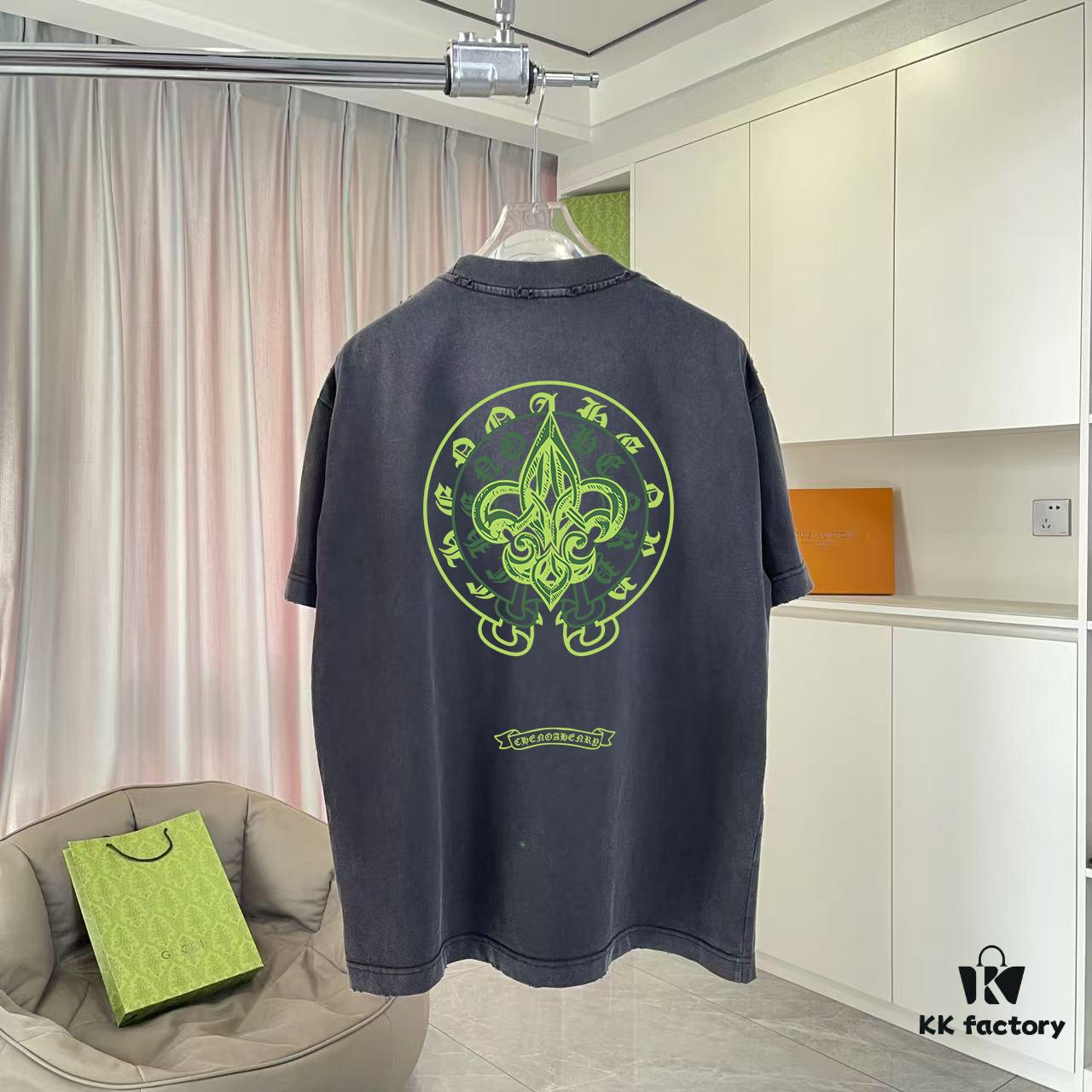 6931a3f9ccd8ab3d7af983e6 Ch Kro *2025 Summer New Arrival Distressed Washed T-Shirt with Monkey Spray and Sanskrit Cross Print Short-Sleeve Tee Unisex Custom 320g Fabric