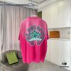 6931a3fbccd8ab3d7af983f7 CH Cro* 2025 Summer New Arrival Distressed Washed Ripped Monkey Spray Buddha Cross Print Short Sleeve T-Shirt Custom 320g Fabric Unisex