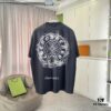 6931a3fcccd8ab3d7af98403 CH Crochet * 2025 Summer New Arrival Distressed Washed Short Sleeve T-Shirt with Monkey Spray and Sanskrit Cross Print Unisex Custom 320g Fabric