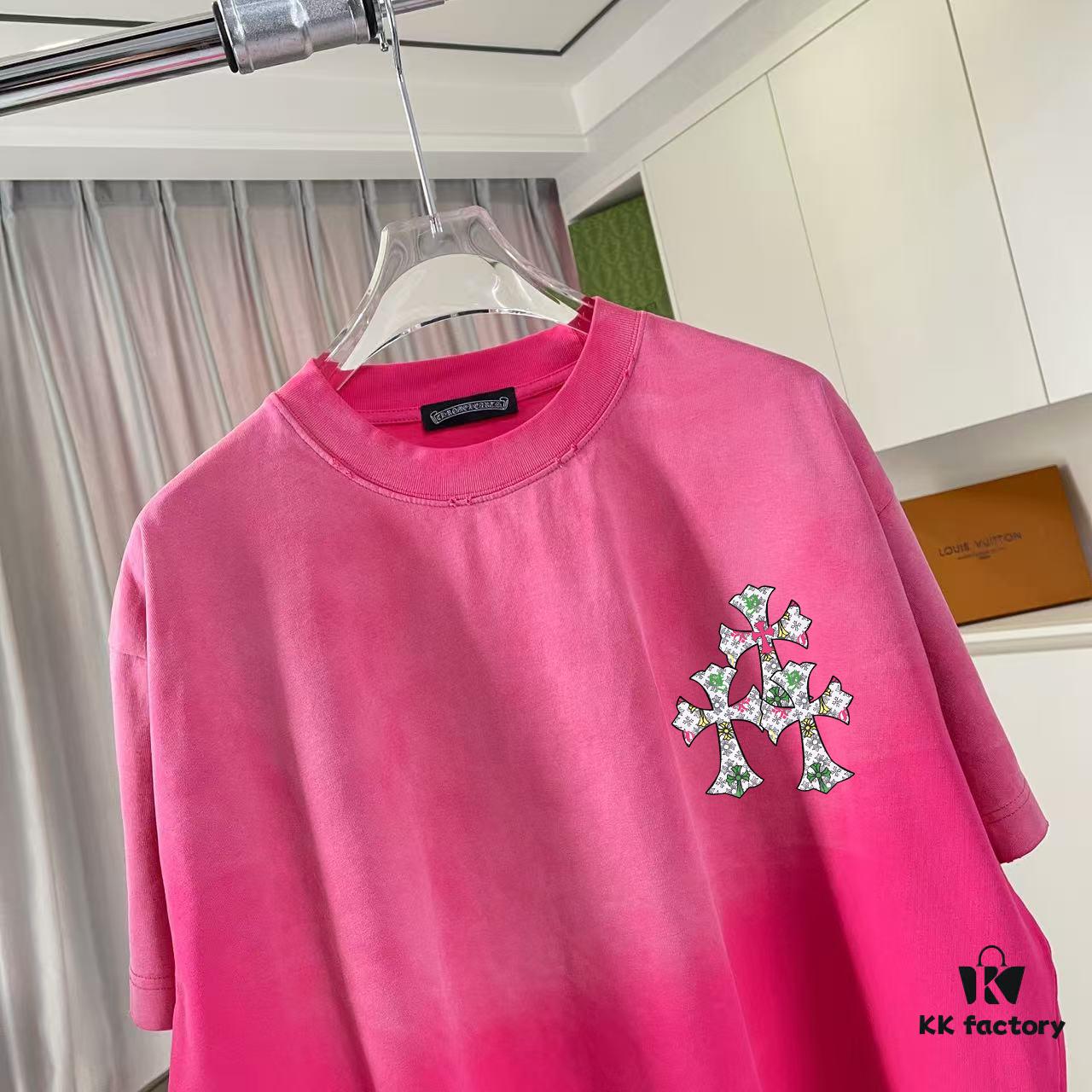 6931a3feccd8ab3d7af9841a CH Crochet 2025 Summer New Arrival Washed Distressed Ripped Monkey Spray Tibetan Mantra Cross Print Short Sleeve T-Shirt Custom 320g Fabric Unisex