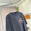 6931a3feccd8ab3d7af9841e CH Crochet 2025 Summer New Arrival Distressed Washed Short Sleeve T-Shirt with Monkey Spray and Sanskrit Cross Print Custom 320g Fabric Unisex