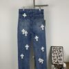 6931a3ffccd8ab3d7af98425 New Chrome Hearts Leather-Patched Denim Jeans Unisex