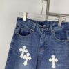 6931a3ffccd8ab3d7af98426 New Chrome Hearts Leather-Patched Denim Jeans Unisex