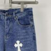 6931a3ffccd8ab3d7af98427 New Chrome Hearts Leather-Patched Denim Jeans Unisex